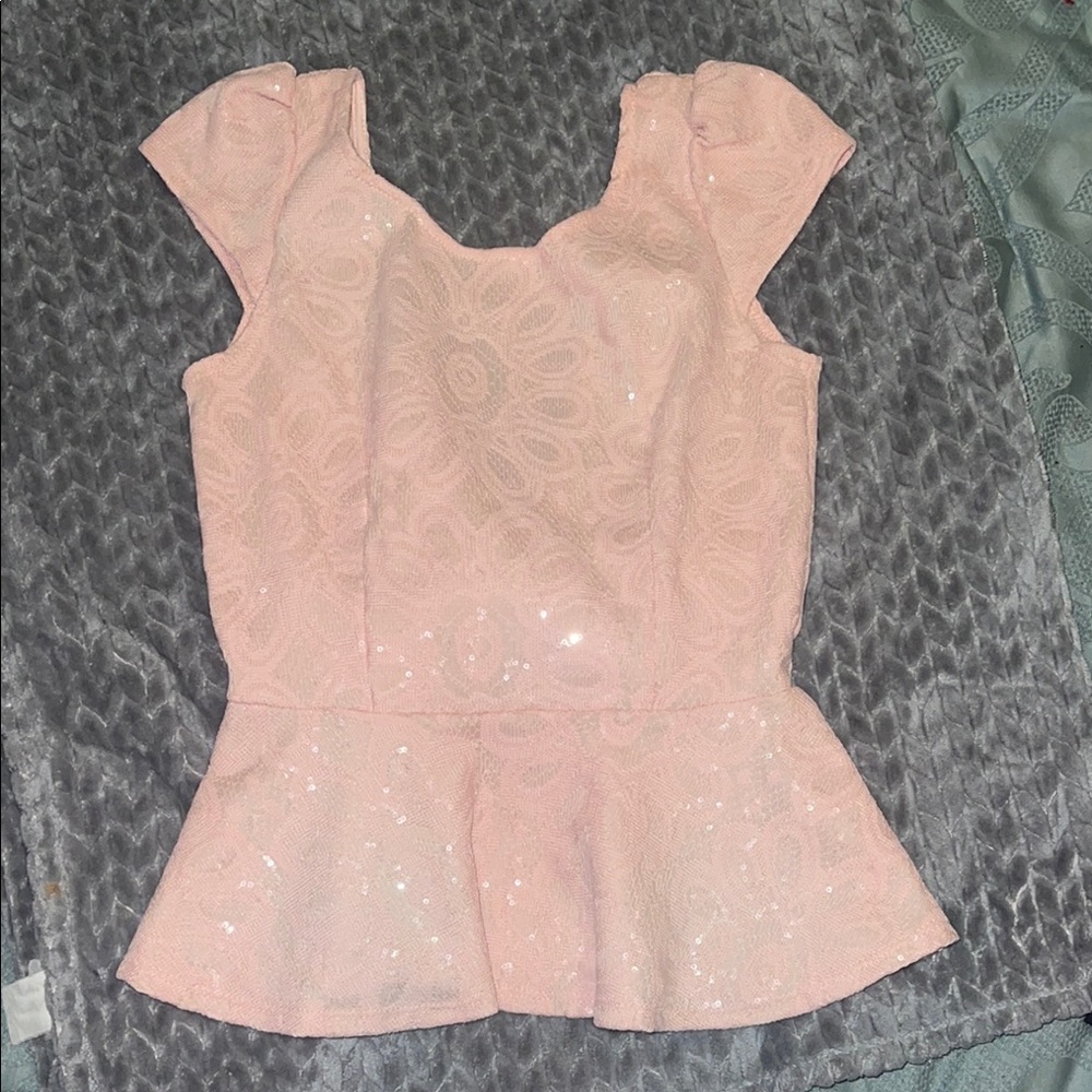 Elegant Pink Peplum Top